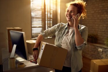The package is ready, I'm on my way!