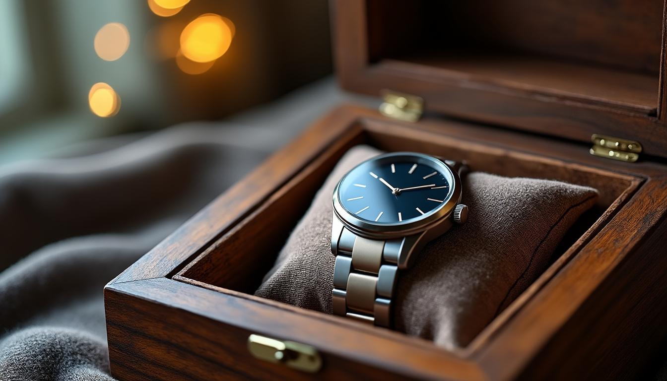 découvrez notre coffret cadeau en bois artisanale, une montre unique qui allie élégance et originalité. idéale pour marquer un départ à la retraite, ce cadeau intemporel saura séduire vos proches en célébrant leur nouvelle aventure avec style.