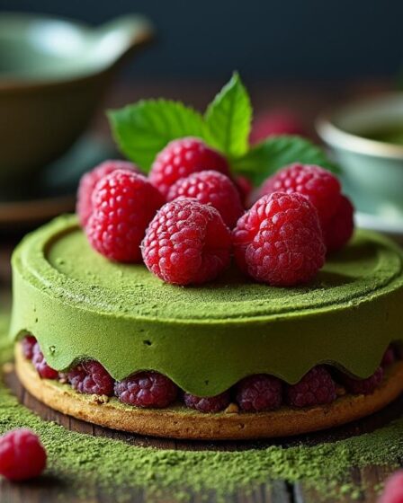 découvrez comment préparer un financier moelleux au thé matcha et aux framboises pour surprendre et régaler vos invités avec un dessert raffiné et original.