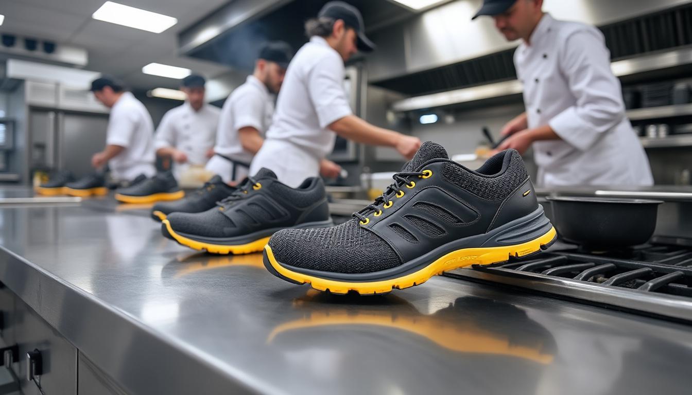 découvrez les meilleures marques proposant des chaussures de sécurité grande taille, spécialement conçues pour les professionnels de la cuisine alliant confort et protection optimale.