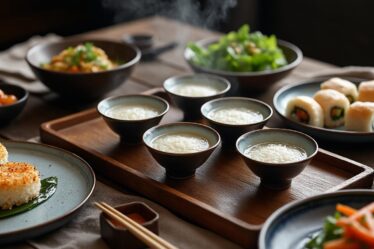 découvrez l'équilibre parfait entre le thé japonais au riz soufflé et la cuisine asiatique pour une expérience gustative unique et harmonieuse.