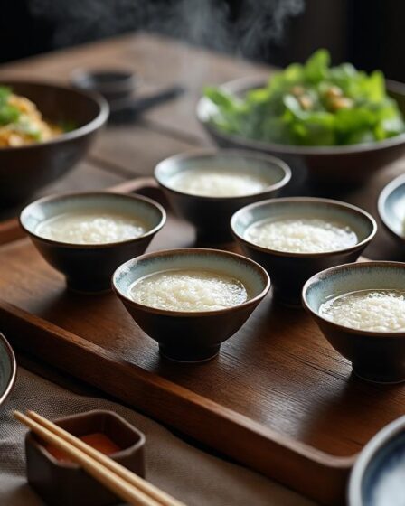 découvrez l'équilibre parfait entre le thé japonais au riz soufflé et la cuisine asiatique pour une expérience gustative unique et harmonieuse.