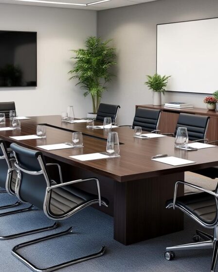 découvrez notre mobilier de bureau avec des tables de réunion professionnelles alliant design, confort et fonctionnalité pour optimiser vos espaces de travail.