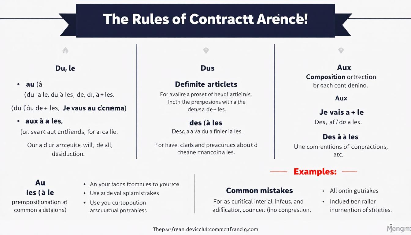 découvrez comment maîtriser l'utilisation des articles définis contractés en français et éviter les erreurs fréquentes grâce à nos conseils clairs et pratiques.
