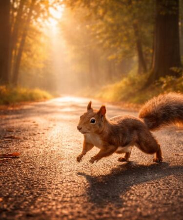 explorez la signification spirituelle de voir un écureuil traverser la route et découvrez les messages profonds qu'il apporte à votre parcours de vie.