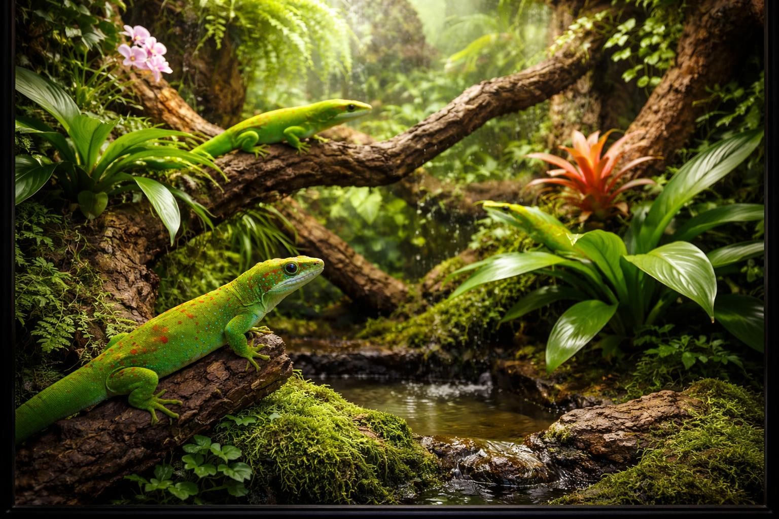 découvrez comment aménager un habitat idéal pour vos phelsuma grandis en captivité, en optimisant la température, l'humidité et l'espace pour assurer leur bien-être.